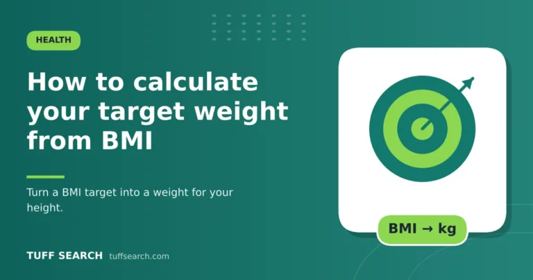 How to calculate your target weight from BMI – Tuff Search guide